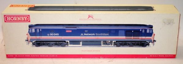 Hornby OO gauge BR Co-Co Diesel Electric Class 50 Locomotive Achilles ref:R2350. Boxed