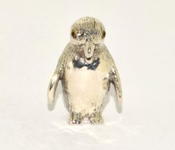 Cast silver model of a Penguin Pin cushion