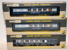 Wrenn OO/HO gauge Pullman Car Brake BR Blue ref:W6003 c/w 2 x Pullman Car 1st Class ref:W6005. All