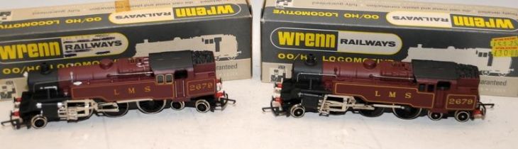 2 x Wrenn 2-6-4 Tank LMS Livery ref:W2219. Both boxed