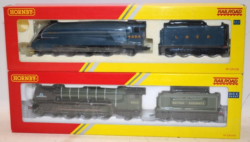 Hornby OO gauge Locomotives Br Class A1 Tornado ref:R3060 c/w LNER Class A4 Falcon ref:R2779. Both