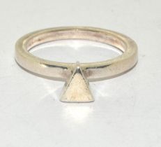 An unusual 925 silver ring possibly Swedish, Size L
