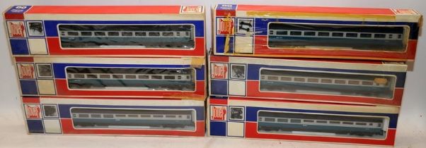 Jouef OO gauge carriages InterCity MK BR Blue/Grey x 6 ref:5751, 5752 and 5753. All boxed, 2 still