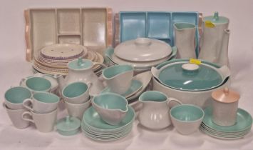 Quantity of Poole Pottery Twintone Ice Green and Seagull dinner ware together with other Poole