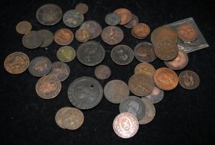 A collection of mixed Copper Coins