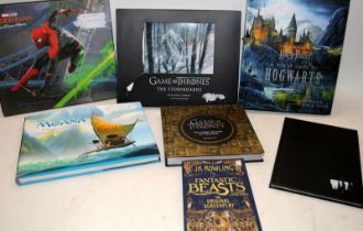 Quality hardback books including Game of Thrones Storyboards and Hogwarts Pop Up Guide