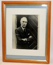 Christopher Lee signed photograph. Frame size 29cms x 37cms. Unauthenticated but signed ephemera