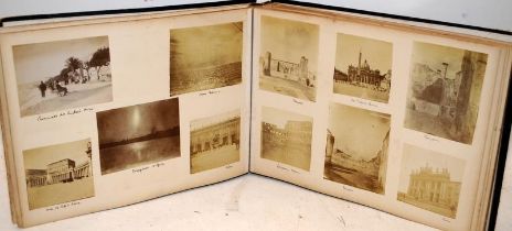 Edwardian photograph album depicting scenes from travels around Europe, particularly Malta and