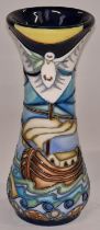 Moorcroft vase in the "Winds of Change" pattern signed and stamped to base 13cm tall.