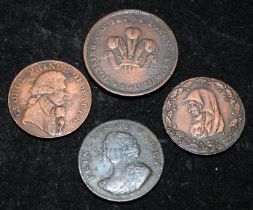 Antique Coins: Late 18th and Early 19th Century Tokens including Prince and Princess of Wales