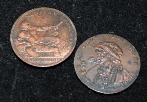 Antique Coins: 18th Century Scottish Tokens, Edinburgh 1796 and Glasgow 1791