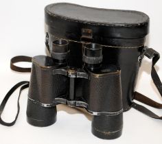 WWII era Carl Zeiss Jena Binoctar 7 x 50 German military binoculars in original case