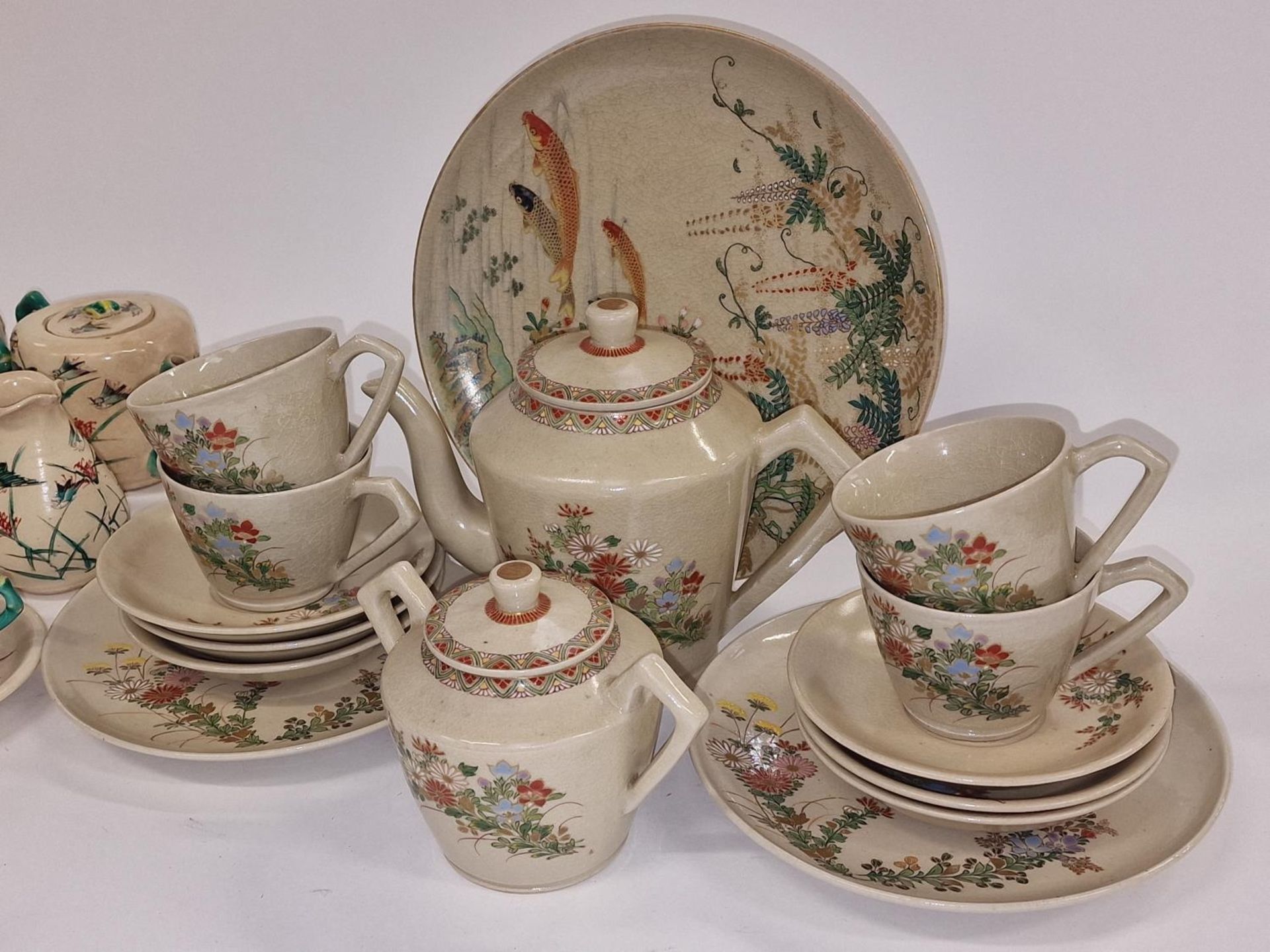 Two vintage oriental pattern part tea sets. - Image 3 of 4