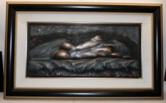 Limited Edition Bill Mack wall art 'Slumber-Bronze'. Bas-Relief Bronze Resin. Artist signed within