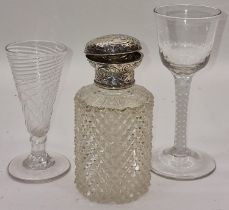 Two 18th Century Georgian drinking glasses to include an Opaque twist stem example together with a