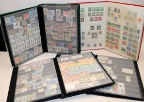 4 well filled stamps stock books, Oman, Israel, Israel/Jordan and Cyprus/Greece/Turkey