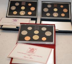 Royal Mint UK Proof Coin Sets for 1983, 1984 and 1986