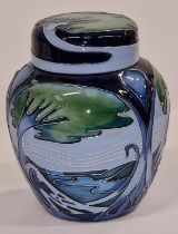 Moorcroft ginger jar in the "Knypersley" pattern 2003 signed and stamped to base 16cm.