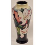 Moorcroft trial vase in the "Valley Gardens" pattern by Emma Bossons signed and stamped to base 21cm