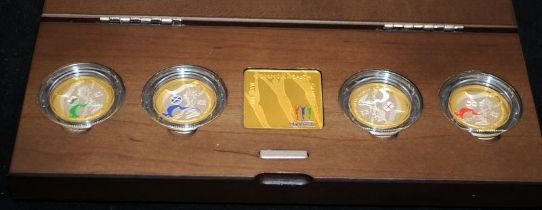 Royal Mint The Official 2002 Commonwealth Games Silver Piedfort Collection. All four Home Nations £2