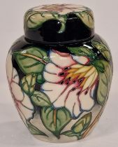 Moorcroft ginger jar in the "Chatsworth Rose" pattern 2001 by Philip Gibson 168/300. Signed and