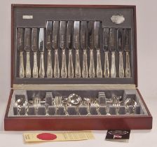 Cooper Ludlam silver plated Sheffield complete canteen of cutlery.