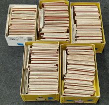 Five boxes of 1" 4th series popular England ordnance survey maps (REF (E) 29, 30, 31, 32, 33).