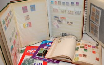 A collection of stamps albums to include Queen Elizabeth II Silver Jubilee album well filled