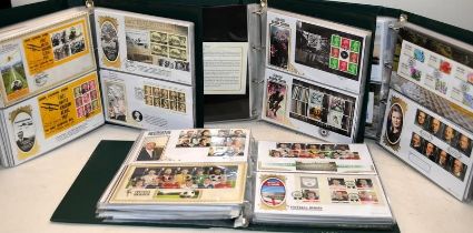 4 albums of First Day Covers including very many quality Benham foil and silk FDC's. Includes