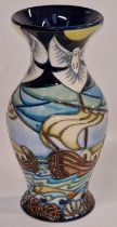 Moorcroft vase in the "Winds of Change" pattern signed and stamped to base 20cm tall.