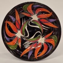 Moorcroft bowl in the Paradise Found pattern 2013 signed and stamped to base 9cm tall 27cm diameter.