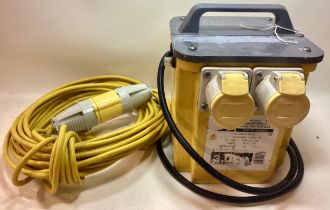Power tool 110 volt transformer complete with extension lead. - (ref 56)