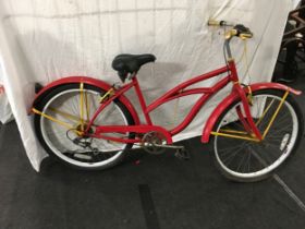 A red bicycle. (14)