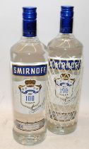 2 x 1L Smirnoff Blue Label Vodka