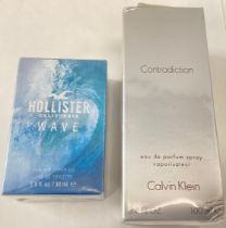 Hollister California wave for him 30ml together with a Calvin Klein contradiction eau de parfum