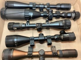 Rifle sights x 5 to include makes Stöeger - Nikko Stirling - Dusk & Dawn. (ref 4)