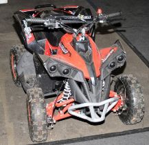 Highper Renegade kids Quad Bike, 49cc petrol motor with key, red/black body. Barn stored for a