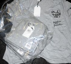 8 x Brave Soul Pardon My Frenchie grey marl ladies t-shirts. Size 18 20 and 22 BNWT (78)