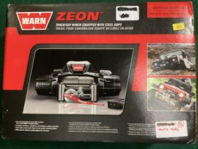 Warn Zeon truck/suv winch equipped with steel rope - as new in box (ref 32).