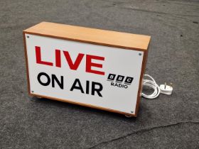 "Live on Air" contemporary light box 40x27cm.