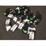 A quantity of brand new and carded gent's socks multi packs. Various patterns. (ref:82)