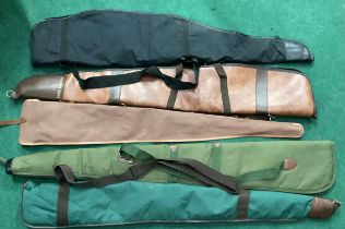 A variety of fabric rifle cases x 5. (Ref 99)