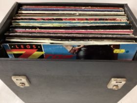 ROCK RELATED 12” VINYL SINGLES. This carry case contains artists to include - Bon Jovi - Vixen -