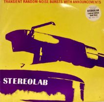 STEREOLAB ‘TRANSIENT RANDOM NOISE BURSTS’ NUMBERED GOLD COLOURED DOUBLE VINYL LP.