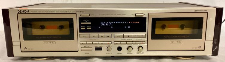 DENON HIFI DOUBLE CASSETTE DECK. This is modelNo. DRW-840G and is in great condition. Powers up fine