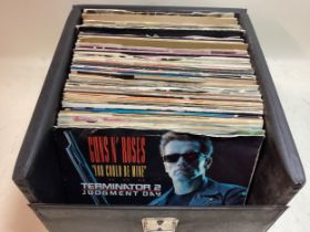 VINYL 7” CASE OF INTERESTING SINGLES. Artists here include - Sham 69 - Stranglers - Pet Shop