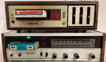 2 X 8 TRACK CARTRIDGE PLAYERS. Here found powering up we find a Sound Design 4840 machine along with