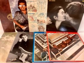 BEATLES RELATED VINYL LP RECORDS X 8. Titles here include - John Lennons ‘Imagine’ (with postcard) -