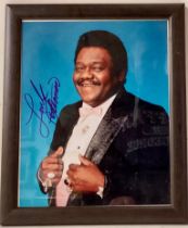 FATS DOMINO SIGNED AND FRAMED PHOTO. This is a super addition to any Rock and Roll fans collection