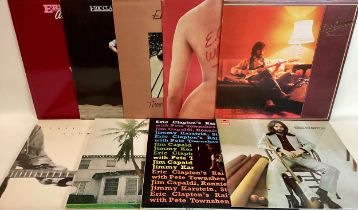 VARIOUS ERIC CLAPTON LP RECORDS X 9. Titles here are as follows - Another Ticket - Just One